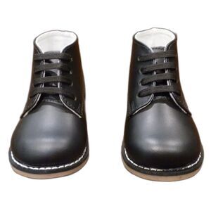 Josmo Walker Black Logan Leather Baby Shoes Size 3 1/2 New